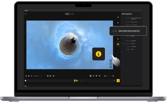 Je serienummer vinden - Manier 2 - Insta360 Studio