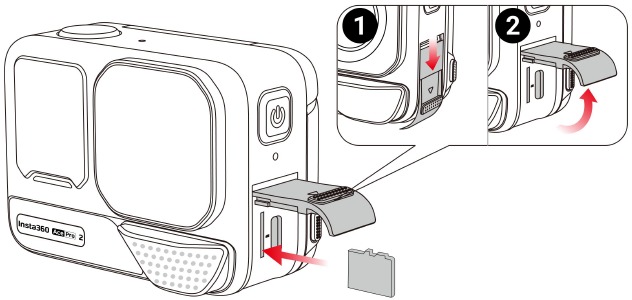 De microSD-kaart plaatsen