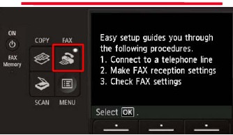 Fax Easy Setup - Stap 1