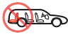 Raadpleeg de handleiding van de auto voor meer informatie over het gebruik van airbags/kinderzitjes.