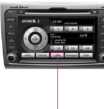 De SIRIUS-radio bedienen - Stap 5