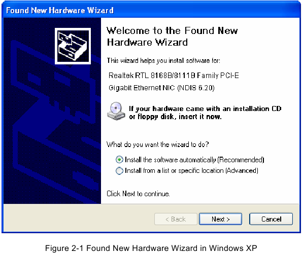 Wizard Nieuwe Hardware gevonden