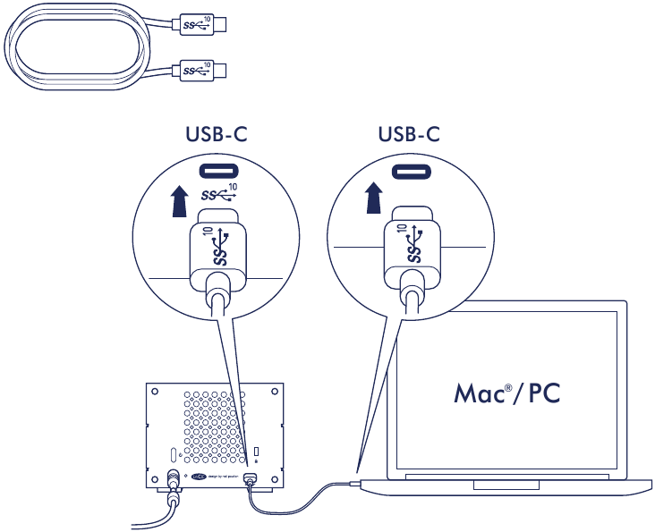 Sluit de USB-kabel aan