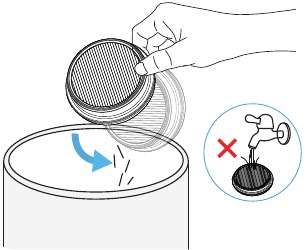HEPA-filter reinigen - Stap 3