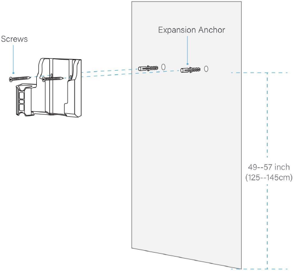 Installatieschema wandhouder - Stap 1