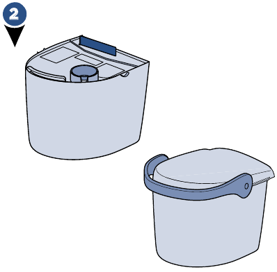 Vul de 2-in-1-tank met water - Stap 2