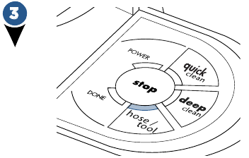 De automatische reinigingscycli gebruiken - Stap 3