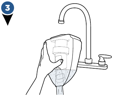 De vuilwatertank legen - Stap 3