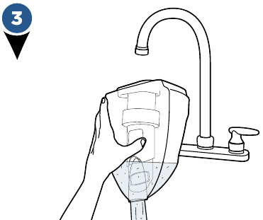 De vuilwatertank legen - Stap 3