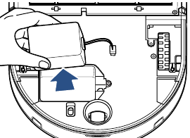 De batterijconnector loskoppelen