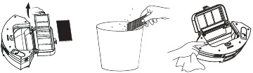 De stofbak schoonmaken - Stap 1