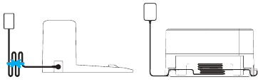 De adapter aansluiten op het oplaadstation