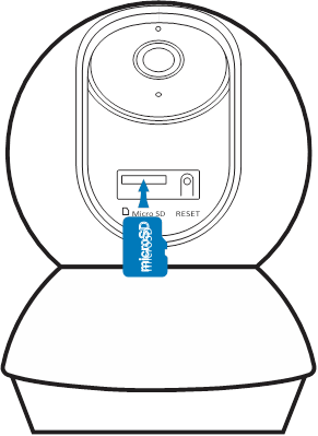 Een microSD-kaart plaatsen - Stap 2