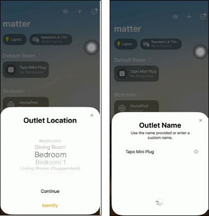 Toevoegen aan Apple via Matter - Stap 1
