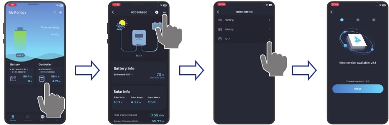 Bediening - Stap 3 - OTA-upgrade