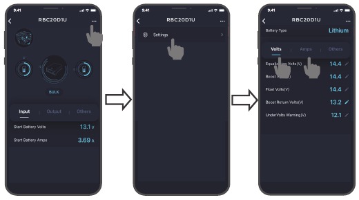 Configuratie - Laadparameters configureren