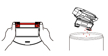 De bak van de robot legen - Stap 2