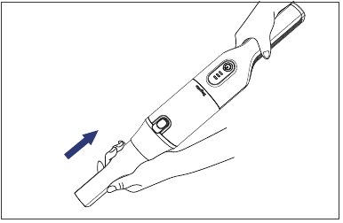 Het gebruik van de handstofzuiger - Stap 3