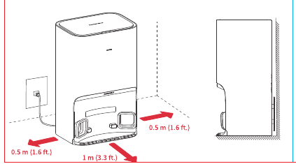 Het automatisch leegstation plaatsen