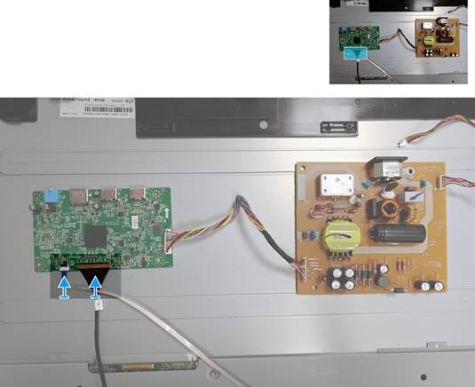 Het hoofdbord en voedingsbord installeren - Stap 1