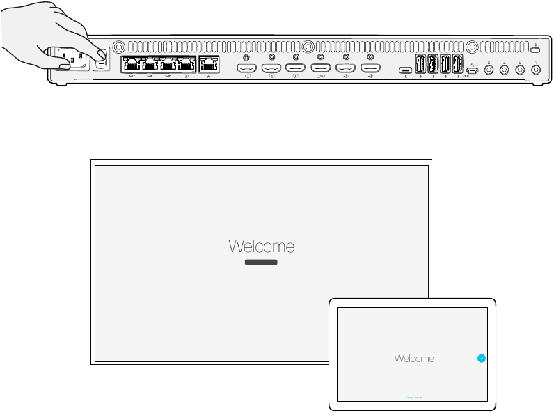 Het apparaat inschakelen en de software-installatie voltooien