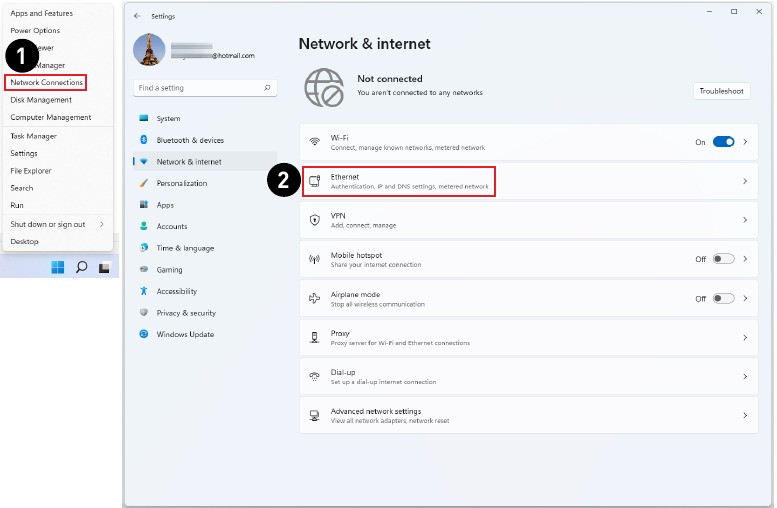 Windows 11-bewerkingen - Netwerkverbindingen - Stap 4