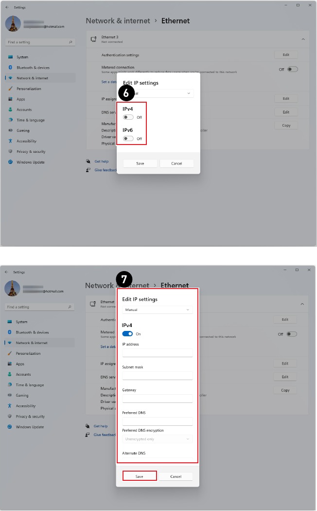Windows 11-bewerkingen - Netwerkverbindingen - Stap 6