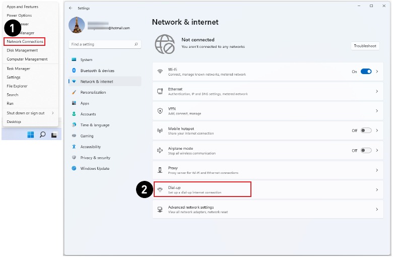 Windows 11-bewerkingen - Netwerkverbindingen - Stap 7