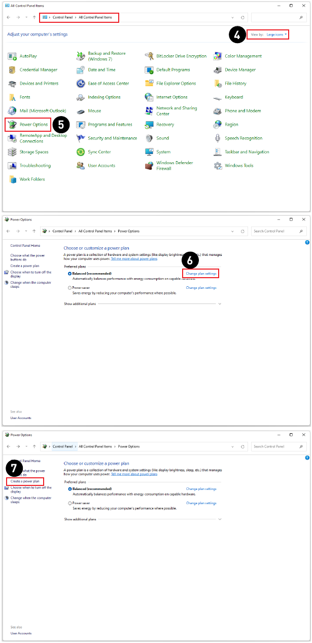 Windows 11-bewerkingen - Energiebeheer - Stap 2