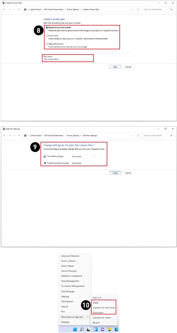 Windows 11-bewerkingen - Energiebeheer - Stap 3