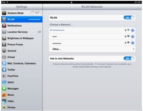 Verbinding maken met een tablet via wifi