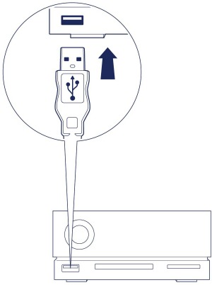 Een apparaat aansluiten op de hubpoort