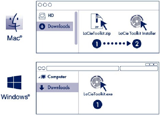 LaCie 1big Dock instellen - Stap 3 - Toolkit installeren