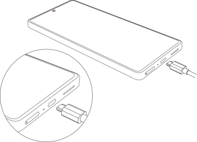 De telefoon opladen