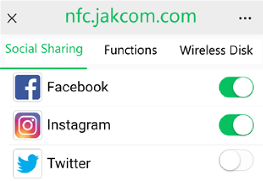 Beschrijving van de NFC-functie