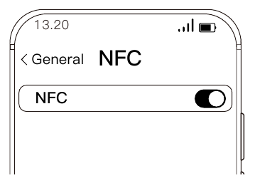 Opstarten van NFC-modulefunctie - Stap 2