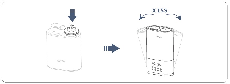 Desinfectie-instructies - Stap 2
