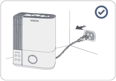 Koppel de stroomadapter altijd los na gebruik