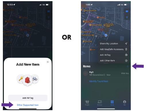 Uw vermogensmeter instellen in de Apple Find My-app - Stap 2
