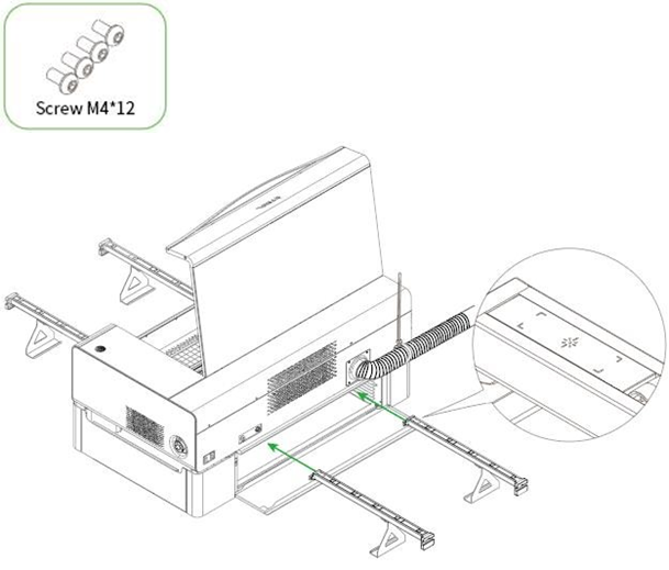 Monteer de transportbandinvoer - Stap 21