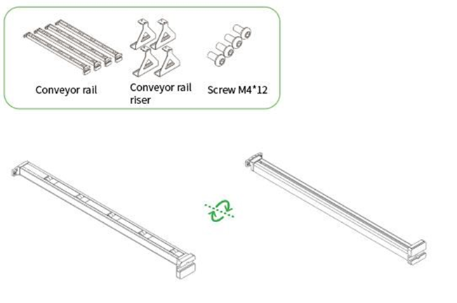 Monteer de transportbandinvoer - Stap 32