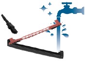 Waterspoelbak en spoelbakfilter laten drogen