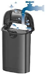 Vuilwatertank spoelen