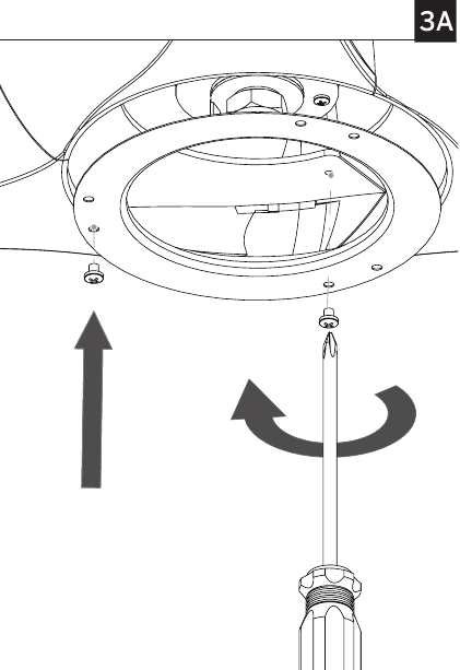 De ventilatorbladen bevestigen - Stap 2