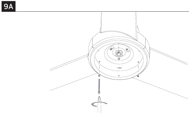 De luminaire module/glazen kap installeren - Stap 2