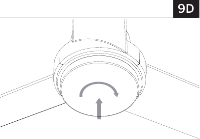 De luminaire module/glazen kap installeren - Stap 5