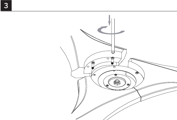 De ventilatorbladen bevestigen