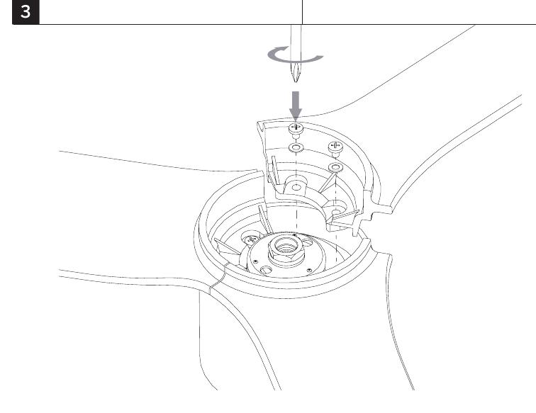 De ventilatorbladen bevestigen