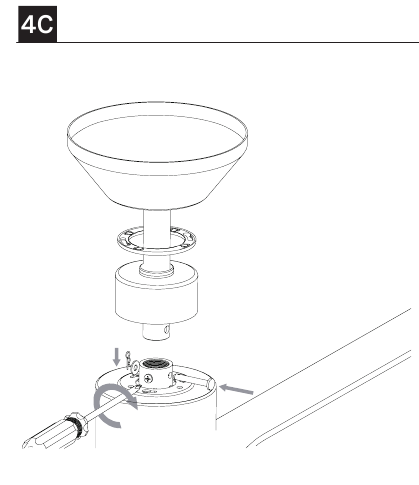 De ventilator ophangen - Stap 3