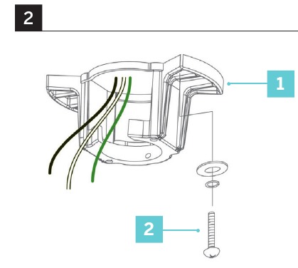 De ophangbeugel installeren - Stap 1